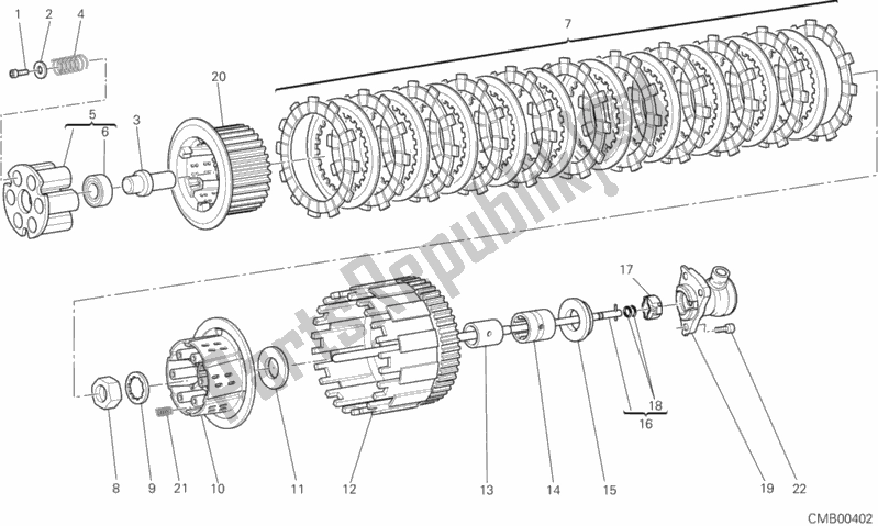 All parts for the Clutch of the Ducati Monster 796 ABS Thailand 2015